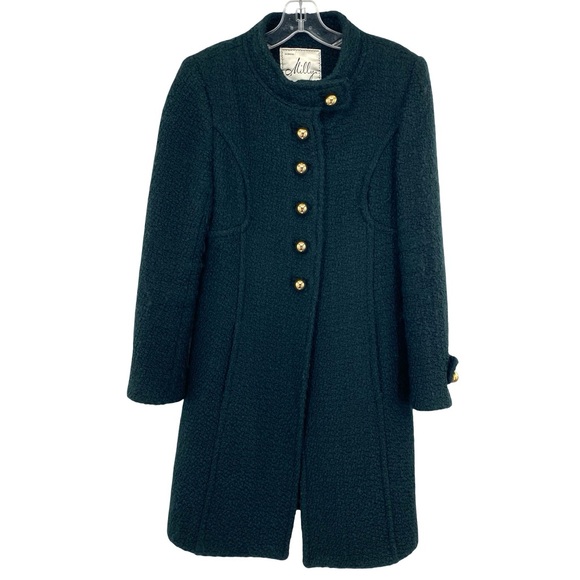 Milly of New York Jackets & Blazers - Milly New York Vintage Wool Button Front Pea Coat